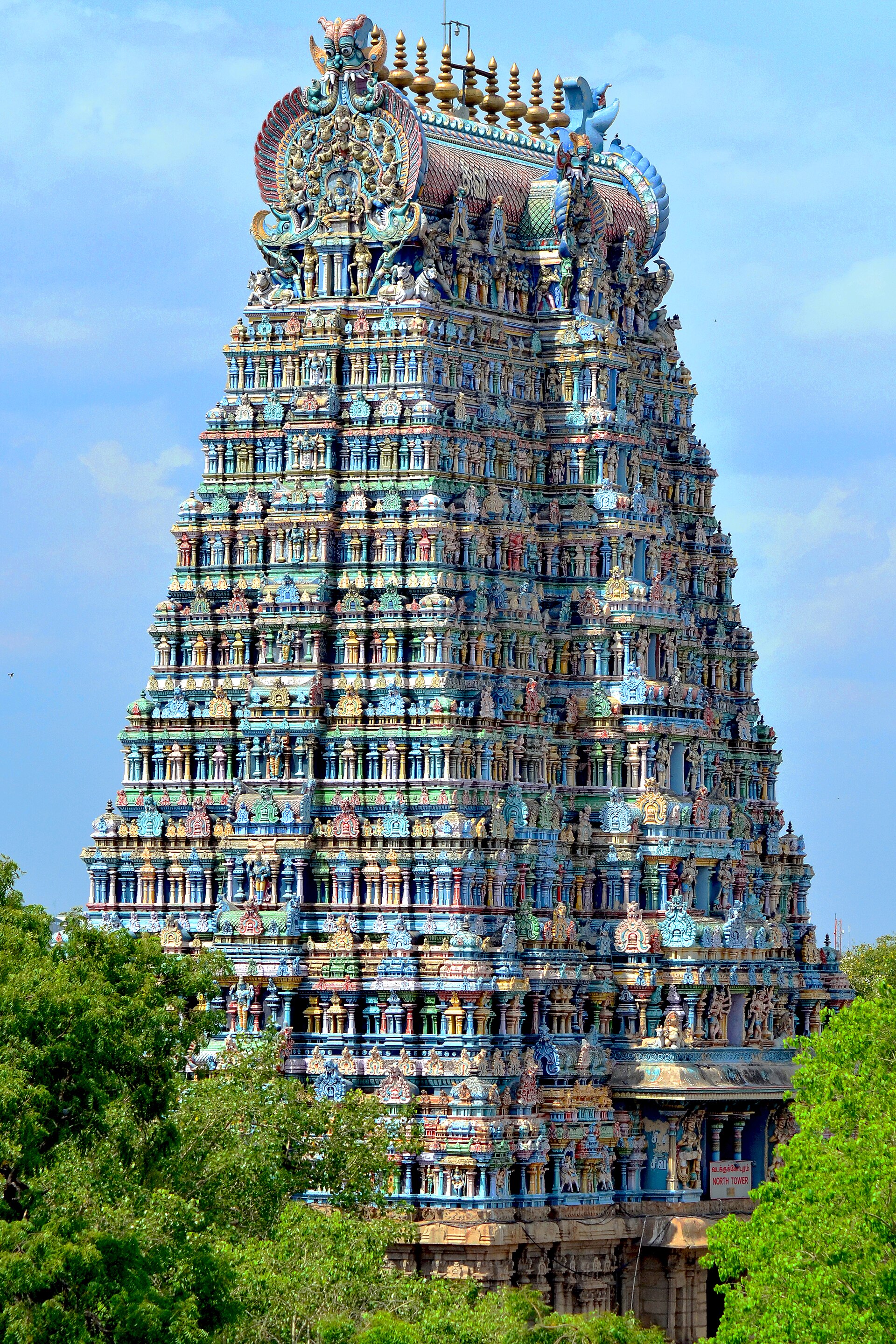 Meenakshi Amman Temple, Madurai — west gopuram